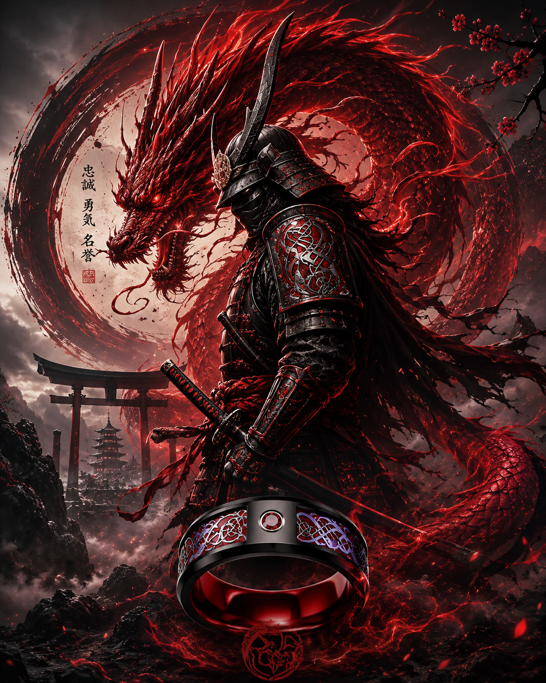Bague Susanoo — Le Dieu des Tempêtes