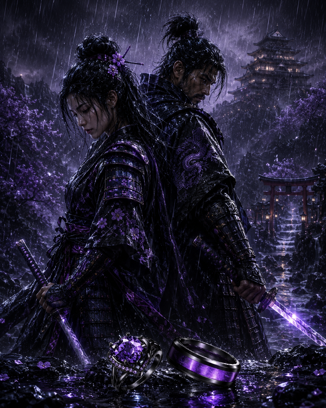 Duo de Bagues Tanabata — Les Amants Célestes